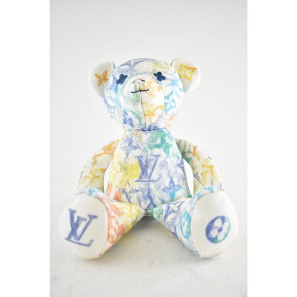 Louis Vuitton Unicef Doudou Pastel Monogram Watercolor Multicolor Teddy Bear - Picture 6 of 16